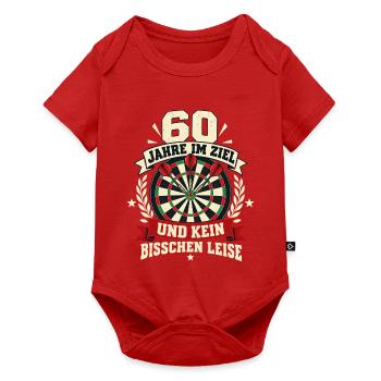 60. Geburtstag Darts Weltmeisterschaft Bulls Eye - Baby Premium Kurzarmbody - Rot - Vorne