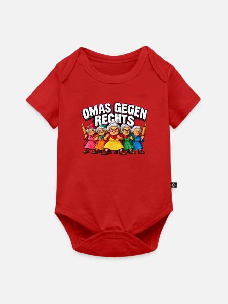 Omas Gegen Rechts Karikatur - Baby Premium Kurzarmbody - Rot