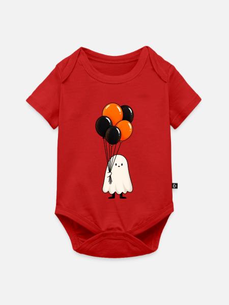 Süßer Geist mit Luftballons – Halloween Motiv - Baby Premium Kurzarmbody - Rot