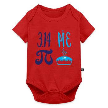 Pi und Kuchen: Mathematik-Witz - Baby Premium Kurzarmbody - Rot - Vorne