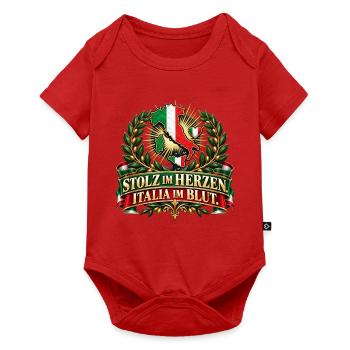 Stolz im Herzen. Italia im Blut. - Baby Premium Kurzarmbody - Rot - Vorne