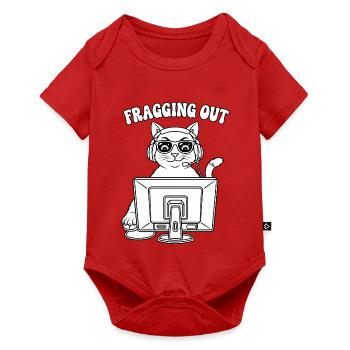 fragging out - lustiges gamer shirt - Baby Premium Kurzarmbody - Rot - Vorne