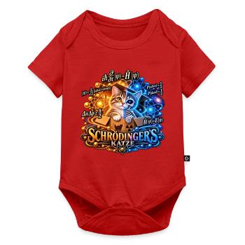 Schrödingers Katze Kunstdesign - Baby Premium Kurzarmbody - Rot - Vorne