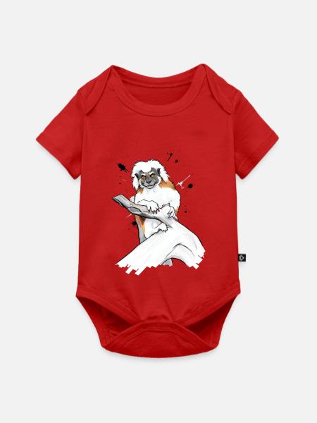 Lemur auf Ast - Baby Premium Kurzarmbody - Rot