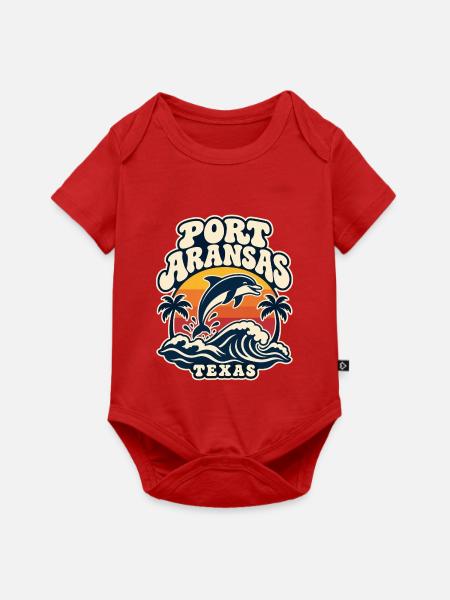Port Aransas Delfin Retro - Baby Premium Kurzarmbody - Rot