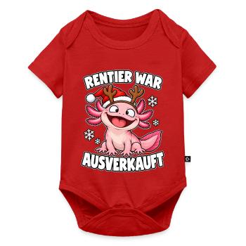 Rentier War Ausverkauft Axolotl - Baby Premium Kurzarmbody - Rot - Vorne