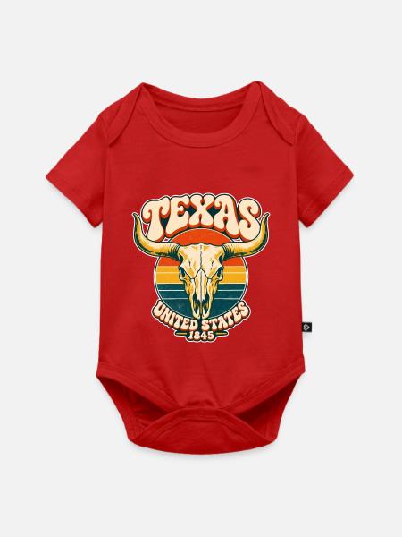 Texas Retro Sonnenuntergang - Baby Premium Kurzarmbody - Rot