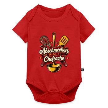 Lustiges Koch Shirt - Abschmecken ist Chefsache - Baby Premium Kurzarmbody - Rot - Vorne