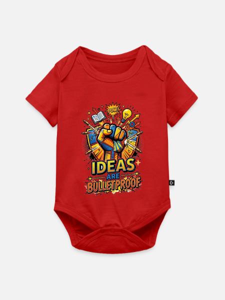 Ideas_are_Bulletproof_-_Pop_Art - Baby Premium Kurzarmbody - Rot