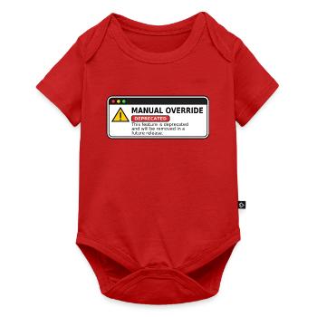 Manual Override  - Baby Premium Kurzarmbody - Rot - Vorne