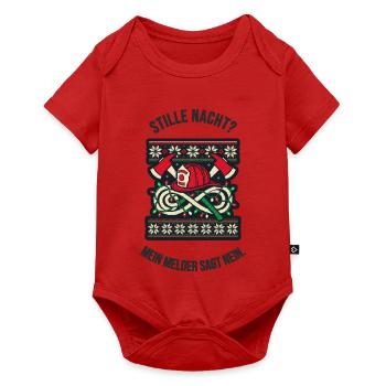 Feuerwehr Weihnachten Melder Ugly Christmas - Baby Premium Kurzarmbody - Rot - Vorne