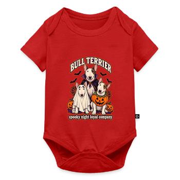 Spooky Night Loyal Company – Bullterrier-Hundemama - Baby Premium Kurzarmbody - Rot - Vorne