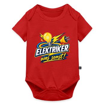 Elektriker Was Sonst Blitz - Baby Premium Kurzarmbody - Rot - Vorne