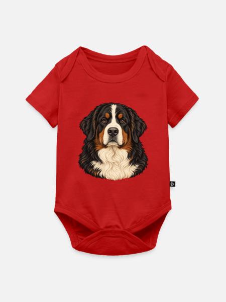 Berner Sennenhund – Treuer Blick - Baby Premium Kurzarmbody - Rot