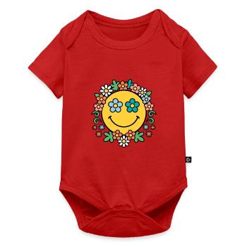 Blumenkranz Sonnenschein - Baby Premium Kurzarmbody - Rot - Vorne