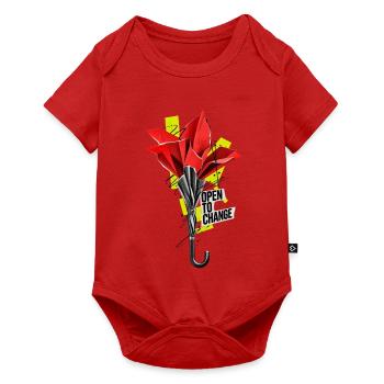 Origami Umbrella Open to Change - Baby Premium Kurzarmbody - Rot - Vorne