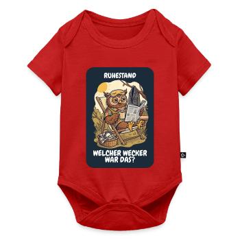 Rente Schichtdienst – Welcher Wecker? - Baby Premium Kurzarmbody - Rot - Vorne