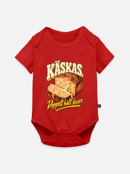 Käskas Doppelt hält besser - Baby Premium Kurzarmbody - Rot