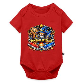 Pinball Meisterzauber - Baby Premium Kurzarmbody - Rot - Vorne