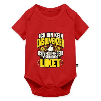 Ich bin kein Insolvenzer – Like-Money - Baby Premium Kurzarmbody - Rot - Vorne