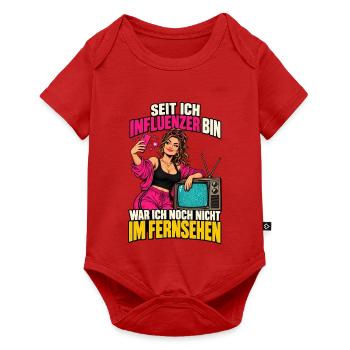 Seit ich Influencer bin – noch nicht TV - Baby Premium Kurzarmbody - Rot - Vorne