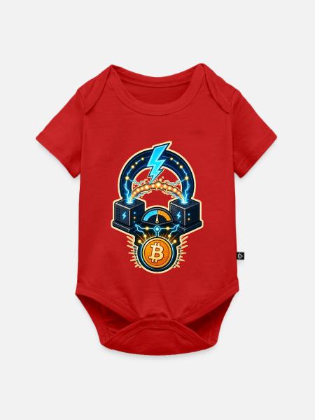 Bitcoin Lightning Kanal Knoten Routing - Baby Premium Kurzarmbody - Rot