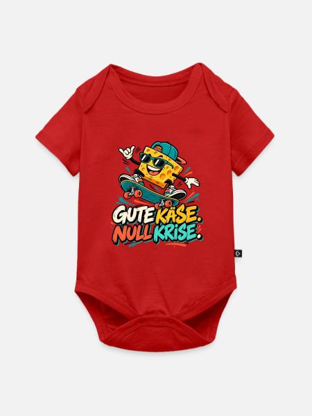Käse-Skateboard: Gute Käse Null Krise - Baby Premium Kurzarmbody - Rot