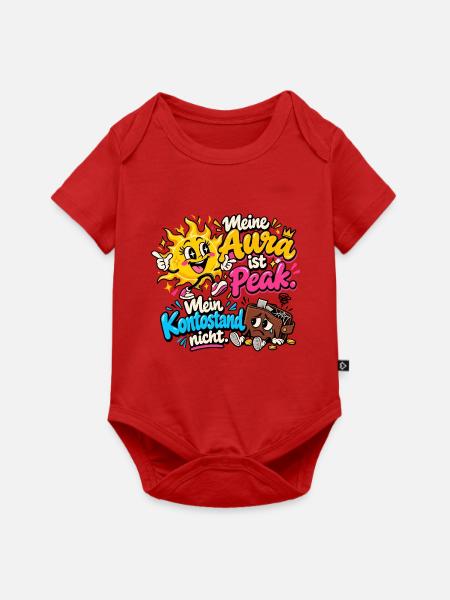 Meine Aura ist Peak – Kontostand - Baby Premium Kurzarmbody - Rot