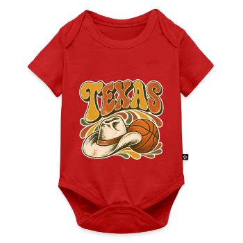 Texas Retro Hoop Cowboy - Baby Premium Kurzarmbody - Rot - Vorne