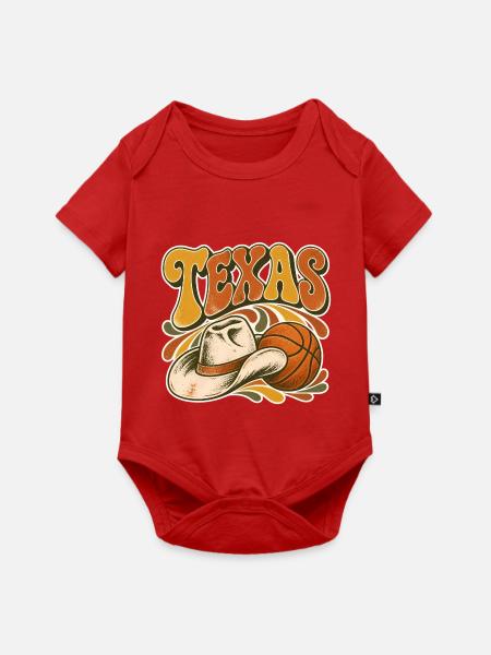 Texas Retro Hoop Cowboy - Baby Premium Kurzarmbody - Rot