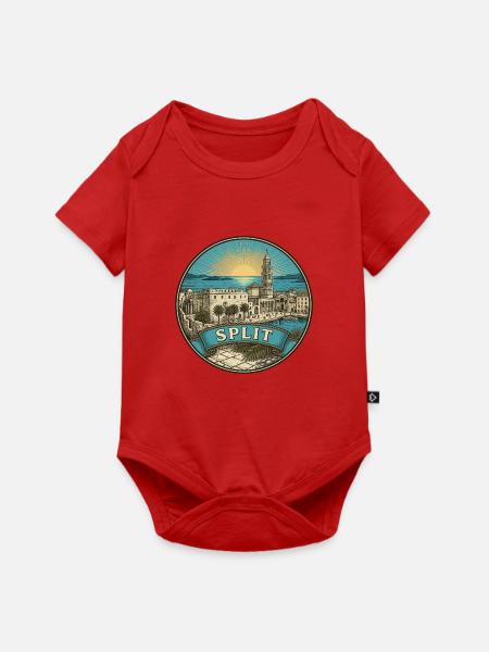Split Kroatien Reiseabzeichen Diokletians Andenken - Baby Premium Kurzarmbody - Rot