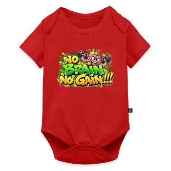 KEIN GEHIRN, KEIN FORTSCHRITT – Kultgraffiti! - Baby Premium Kurzarmbody - Rot - Vorne