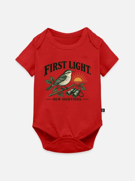 First Light New Sightings Garten Vögel - Baby Premium Kurzarmbody - Rot