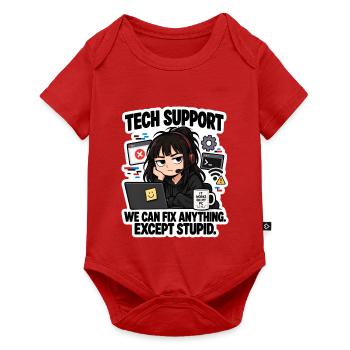Tech Support: Fixing Everything Except Stupid - Baby Premium Kurzarmbody - Rot - Vorne