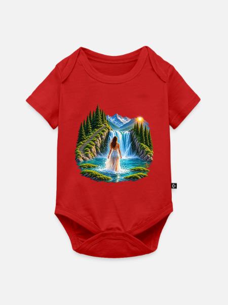 Magischer Wasserfall - Baby Premium Kurzarmbody - Rot