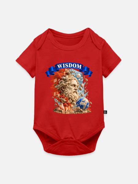 Ancient Wisdom – Greek Philosopher Art - Baby Premium Kurzarmbody - Rot