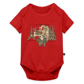 Abenteuerliche Liebe unter Denkmälern - Baby Premium Kurzarmbody - Rot - Vorne