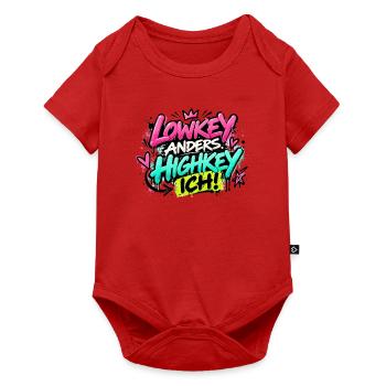 Lowkey Anders Highkey Ich Graffiti - Baby Premium Kurzarmbody - Rot - Vorne