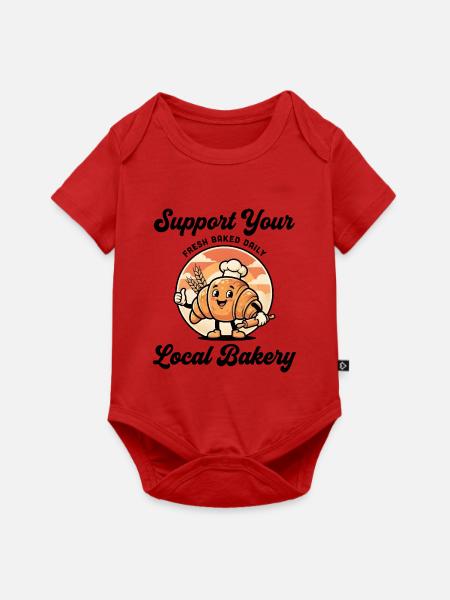 Support your local bakery - Baby Premium Kurzarmbody - Rot