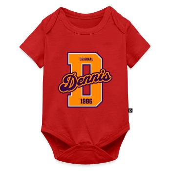 Dennis Original 1986 College Vintage - Baby Premium Kurzarmbody - Rot - Vorne