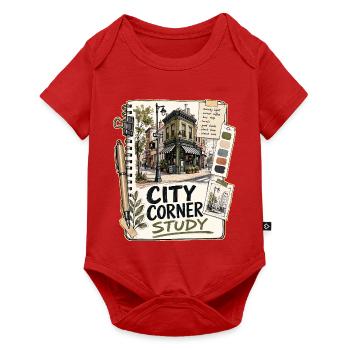 CITY CORNER STUDY - Baby Premium Kurzarmbody - Rot - Vorne