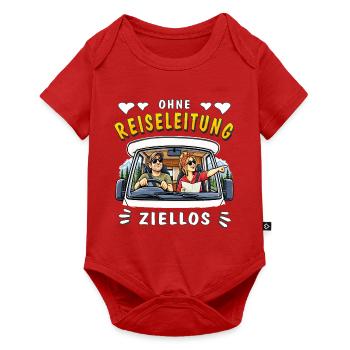 Camping Ohne Reiseleitung ziellos - Baby Premium Kurzarmbody - Rot - Vorne