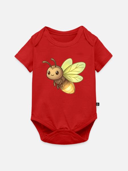 Glühwürmchen - Baby Premium Kurzarmbody - Rot