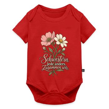 Schwestern Shirt - Jede anders Zusammen wir - Baby Premium Kurzarmbody - Rot - Vorne