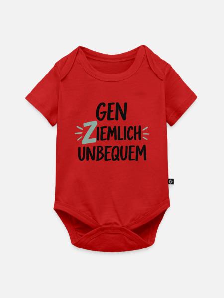 Gen Ziemlich Unbequem Spruch – Statement - Baby Premium Kurzarmbody - Rot
