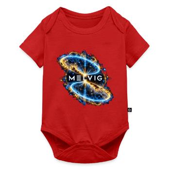 MELVIG – Blauer Ringnebel - Baby Premium Kurzarmbody - Rot - Vorne