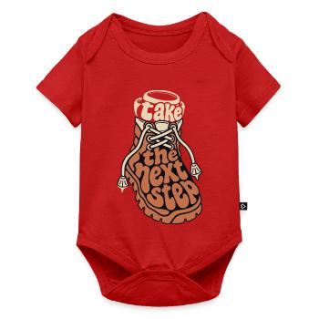 Take the Next Step – Retro Sneaker Design - Baby Premium Kurzarmbody - Rot - Vorne