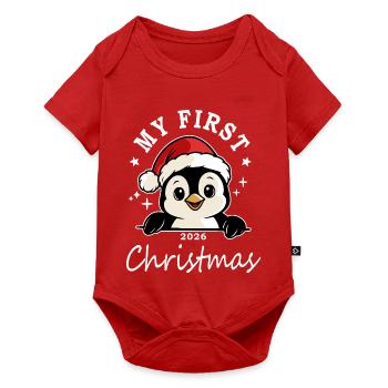 Mein erstes Weihnachten 2026 - Baby Premium Kurzarmbody - Rot - Vorne
