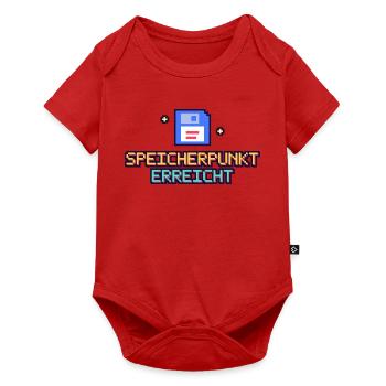 Floppy Pixel Speicherpunk - Baby Premium Kurzarmbody - Rot - Vorne