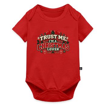 Trust Me I'm a Christmas Lover – Ugly Sweater - Baby Premium Kurzarmbody - Rot - Vorne